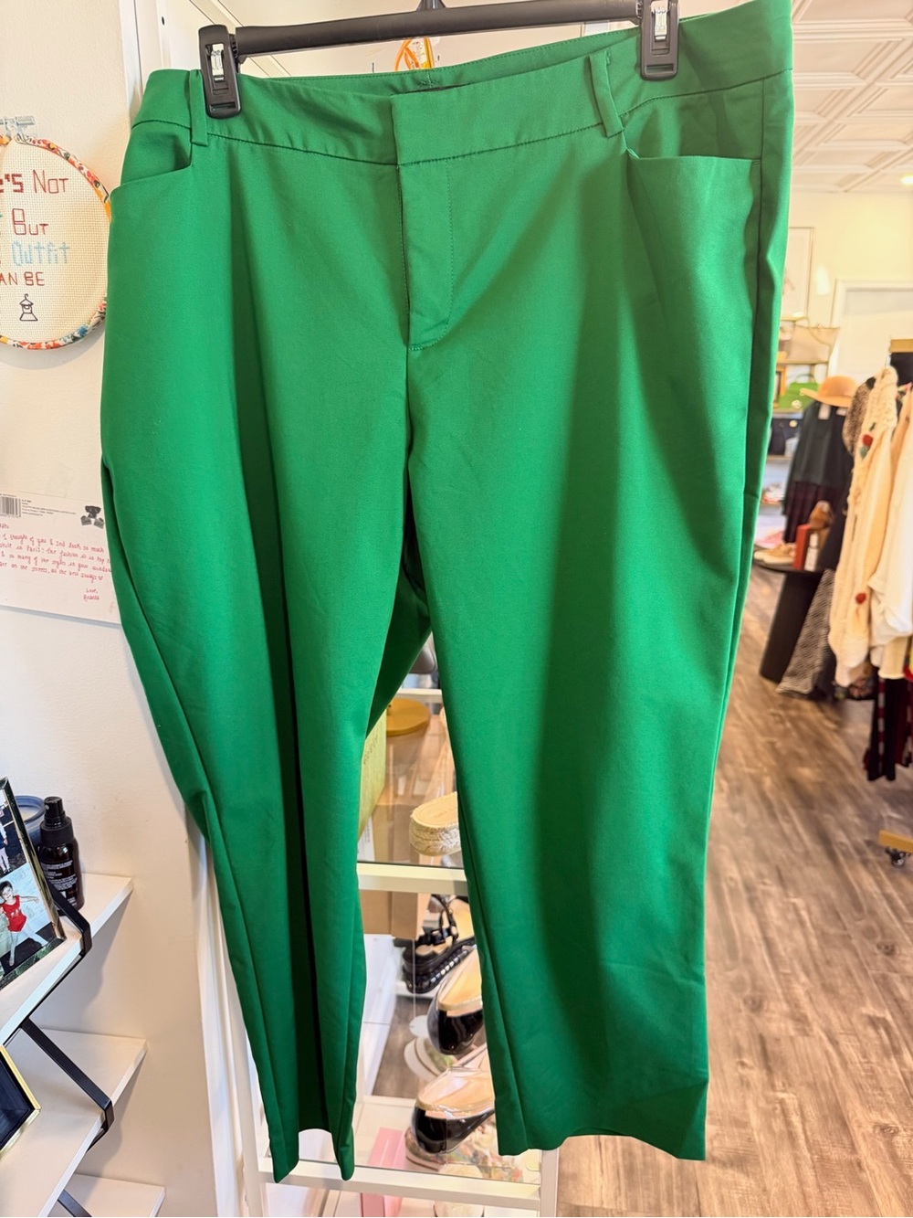 Eloquii Emerald Green Stretch Dress Pants